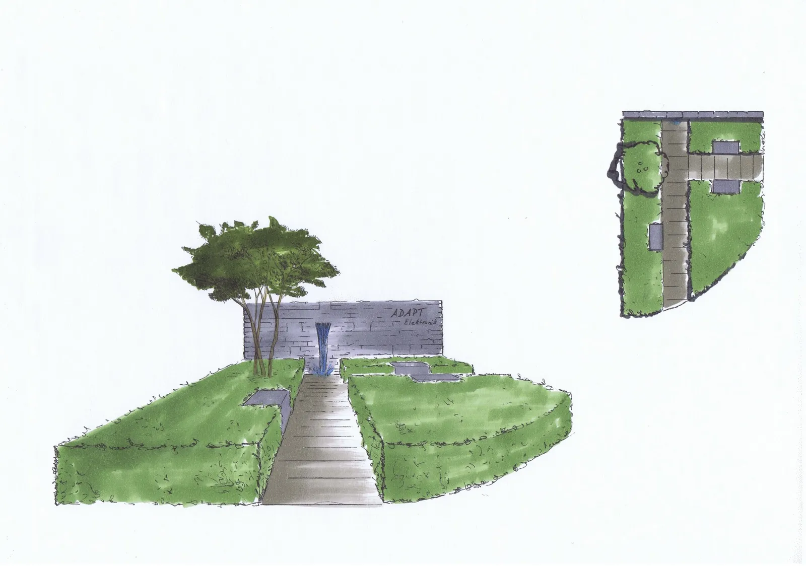 Gartenplan für ein Grundstück in Großheubach